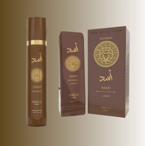 Combo Perfume Spray Asad Bourbon – Isabelle La Belle – 300ml + Asad Bourbon Isabelle Hidratante- 200ml - Masculino - Imagem 1