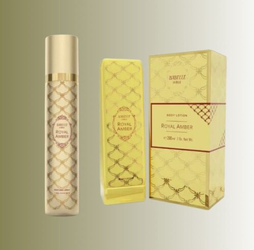 Combo Perfume Spray Royal Amber – Isabelle La Belle – 300ml  + Royal Amber Isabelle Hidratante – 200ml - Feminino - Imagem 1