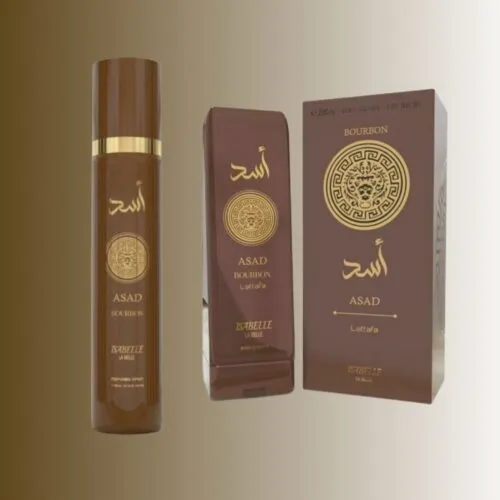 Combo Perfume Spray Asad Bourbon – Isabelle La Belle – 300ml + Asad Bourbon Isabelle Hidratante- 200ml - Masculino